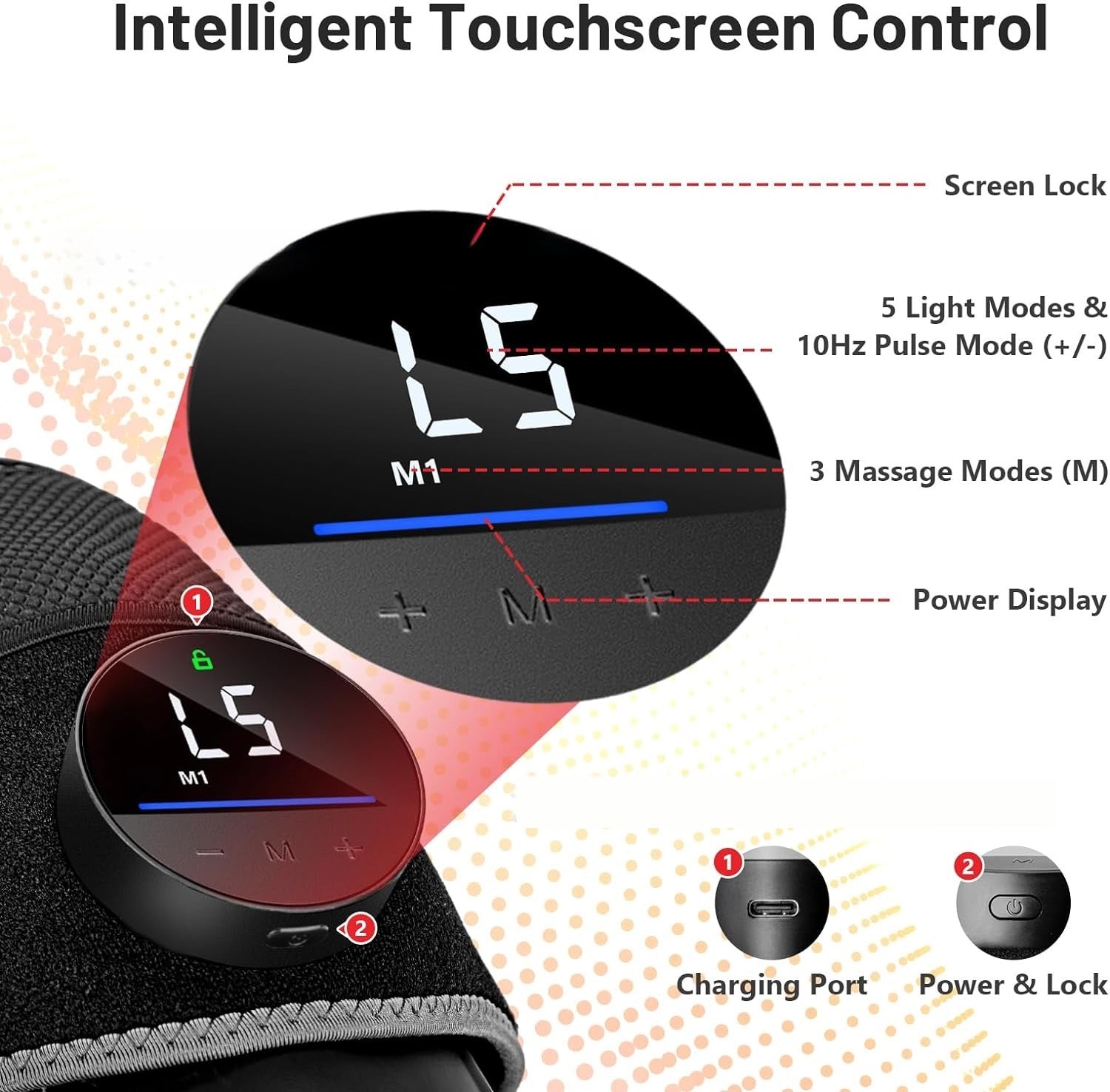 Revolutionary LED Red Light Knee and Shoulder Pad for Ultimate Physiotherapy Relief