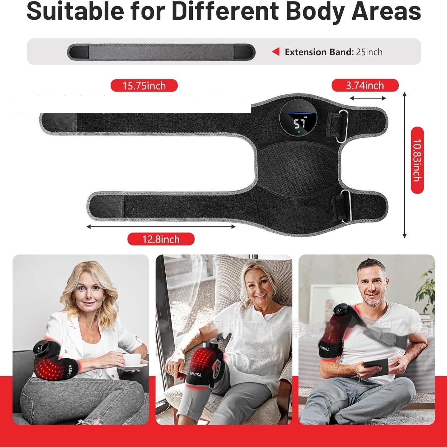 Revolutionary LED Red Light Knee and Shoulder Pad for Ultimate Physiotherapy Relief